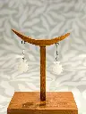 Boucles d'oreilles Coccibelles Blanches