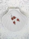 Boucles d'oreilles Rouge en barre