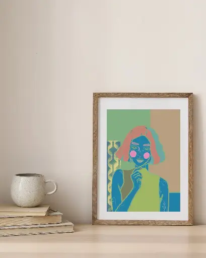 La pensive aux joues roses