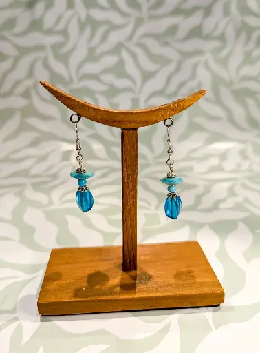Boucles d'oreilles Chapeaux bleus