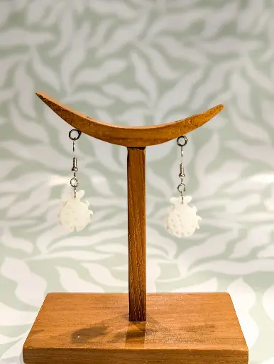 Boucles d'oreilles Coccibelles Blanches